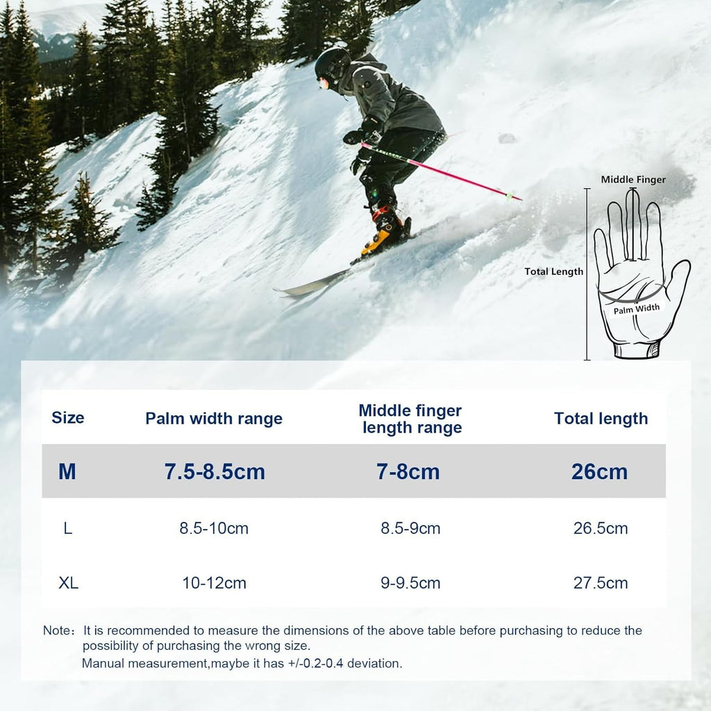 MOKANI Winter Gloves Men Touchscreen Thermal Gloves -20°F Warm Waterproof Ski