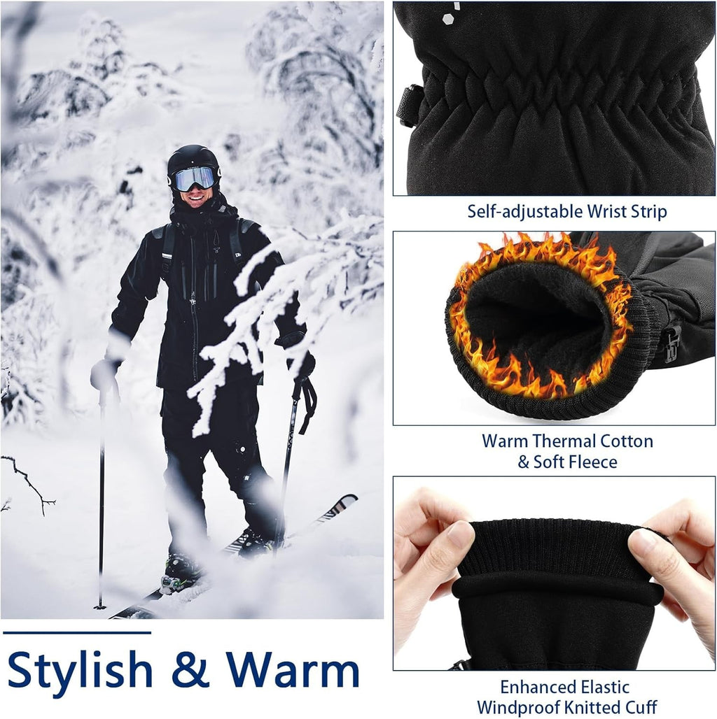 MOKANI Winter Gloves Men Touchscreen Thermal Gloves -20°F Warm Waterproof Ski