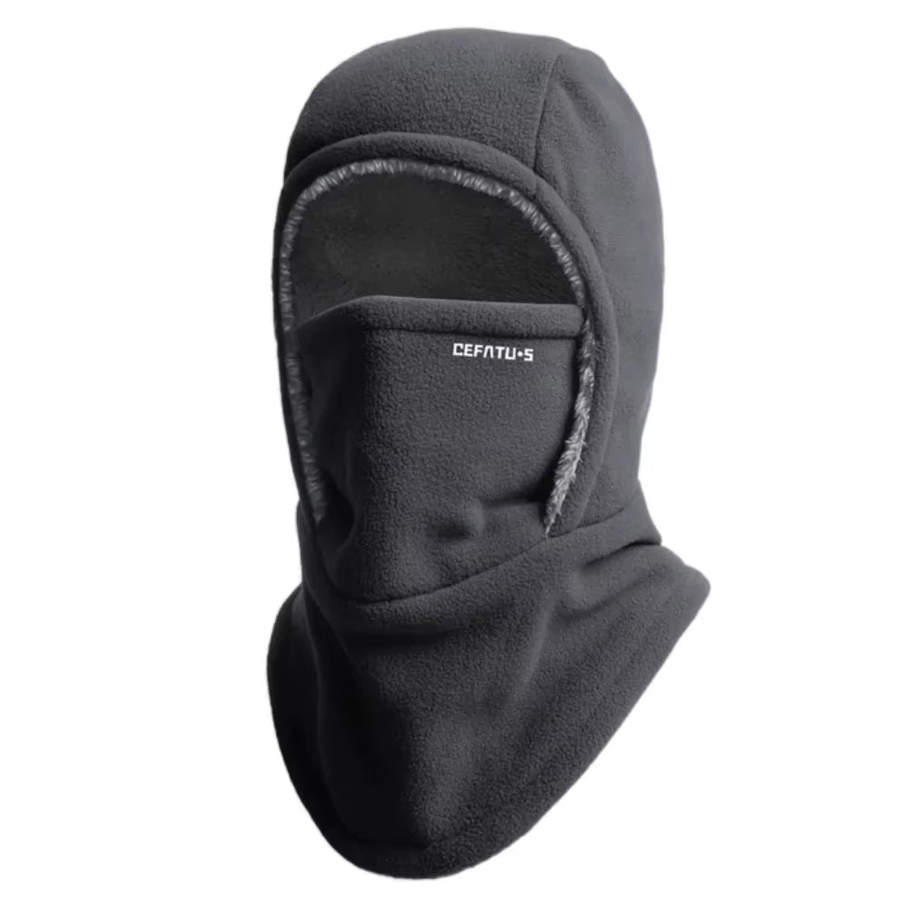 Fleece Balaclava Cycling Cap Cold-Proof Windproof Warm Hood and Hat Thicken Thermal Ski Windproof Cap Women Men