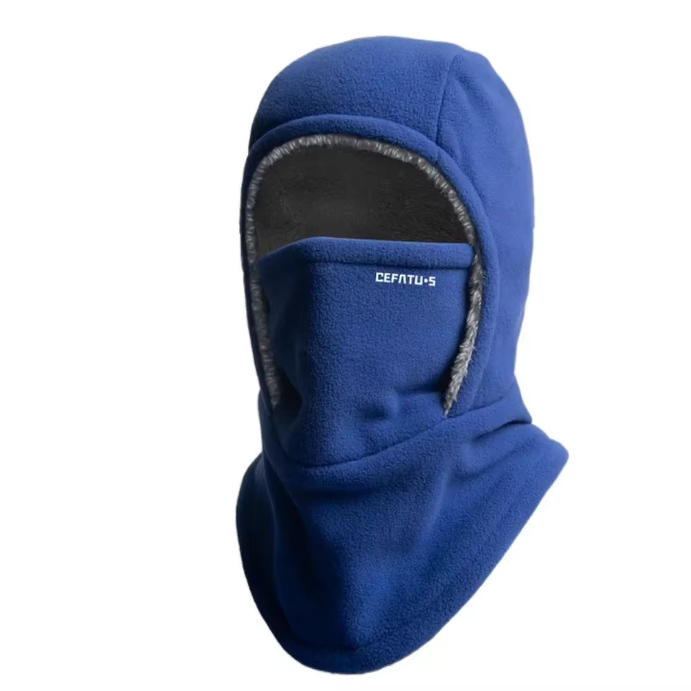 Fleece Balaclava Cycling Cap Cold-Proof Windproof Warm Hood and Hat Thicken Thermal Ski Windproof Cap Women Men