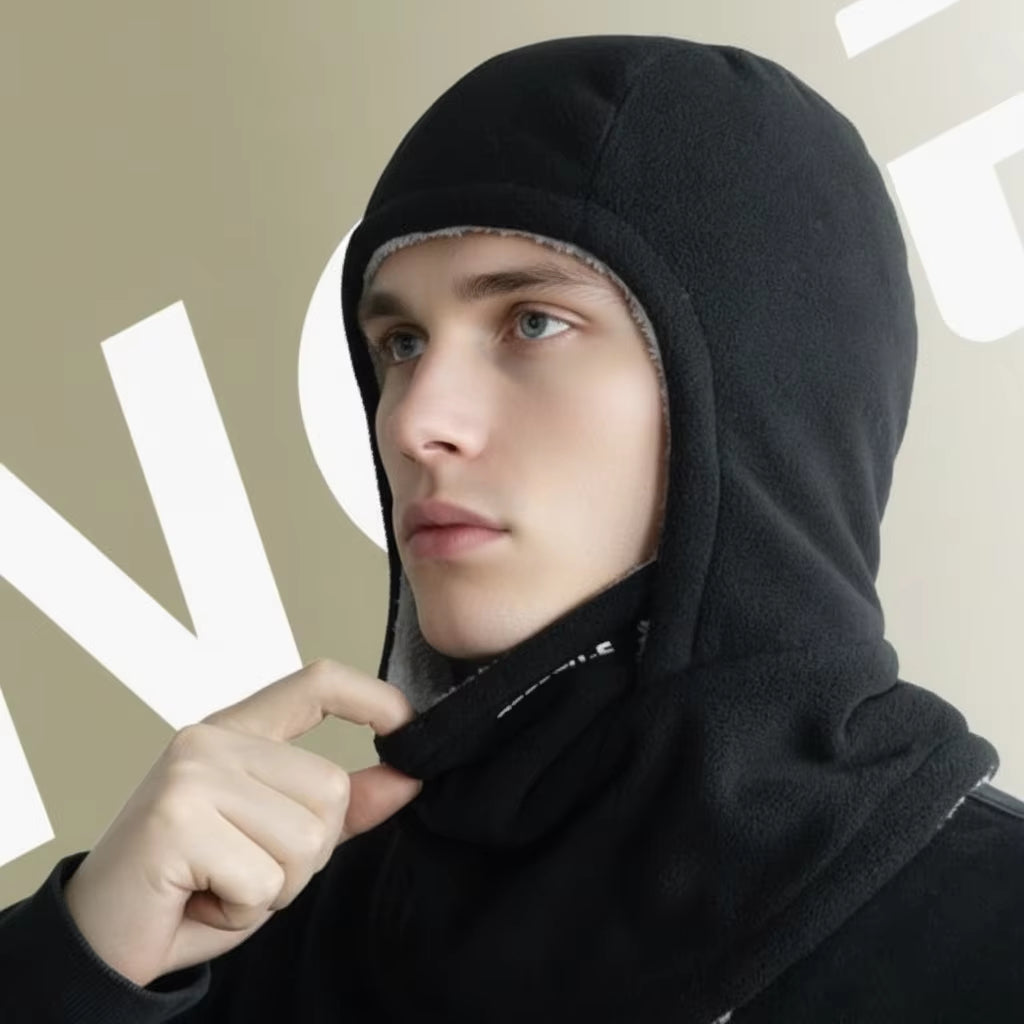 Fleece Balaclava Cycling Cap Cold-Proof Windproof Warm Hood and Hat Thicken Thermal Ski Windproof Cap Women Men